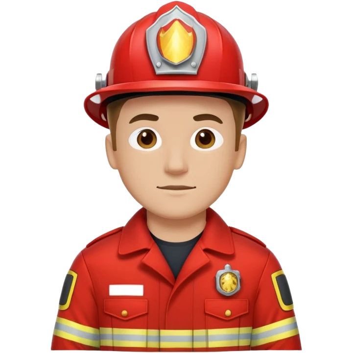 white fireman in a red suit emoji