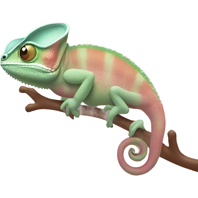 Baby pink chameleon  emoji