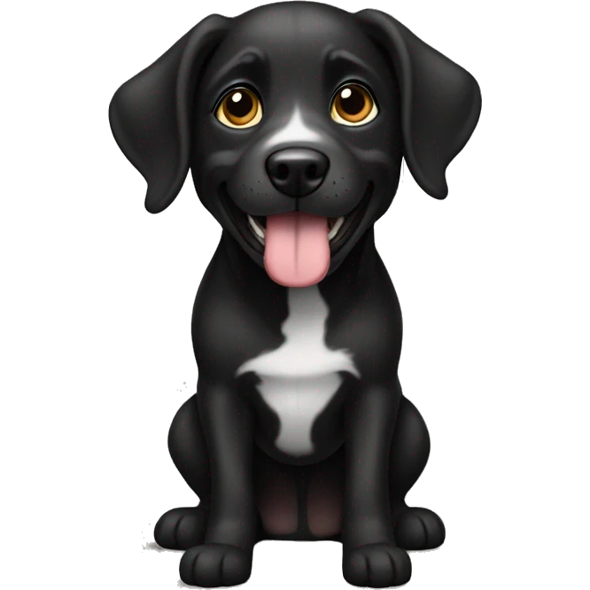 Black new foundlander benner senner dog emoji