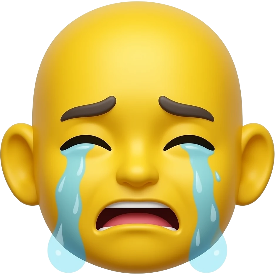 Carita amarilla tapándose los oidos llorando emoji