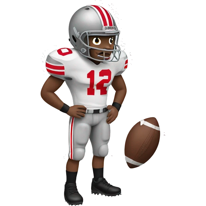 Ohio State University Football Player  emoji