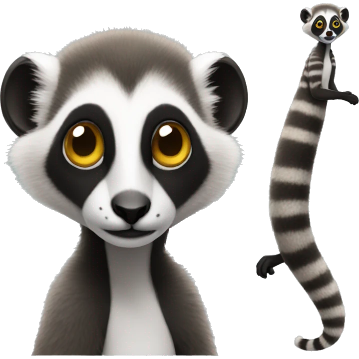lemur de pelo largo emoji