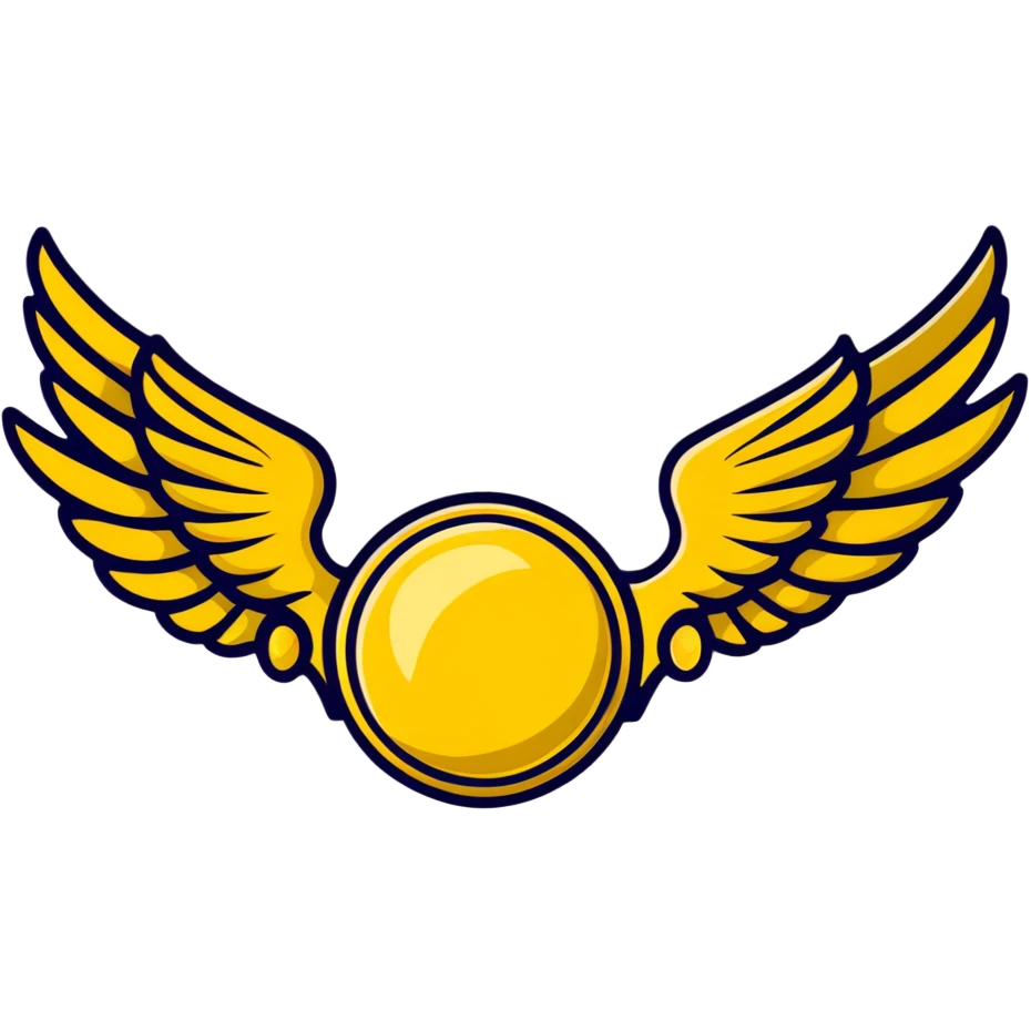 Golden snitch with wings emoji