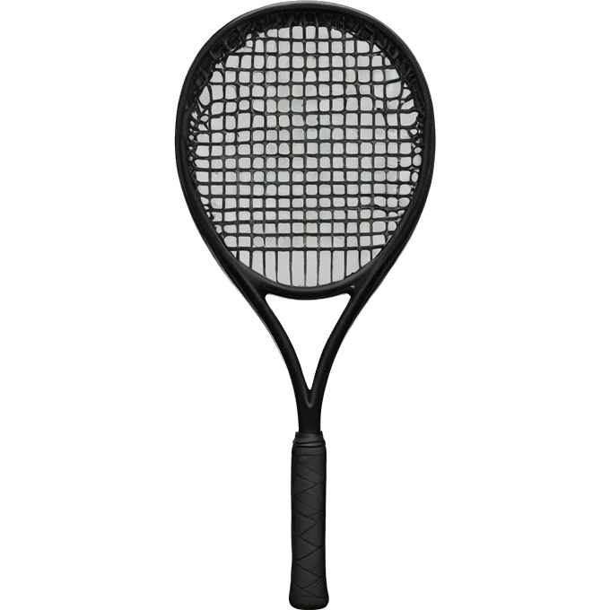 Chanel Tennis racket in black emoji