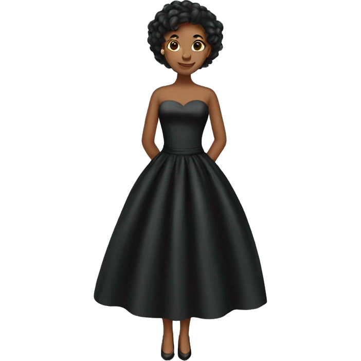Black formal dress emoji