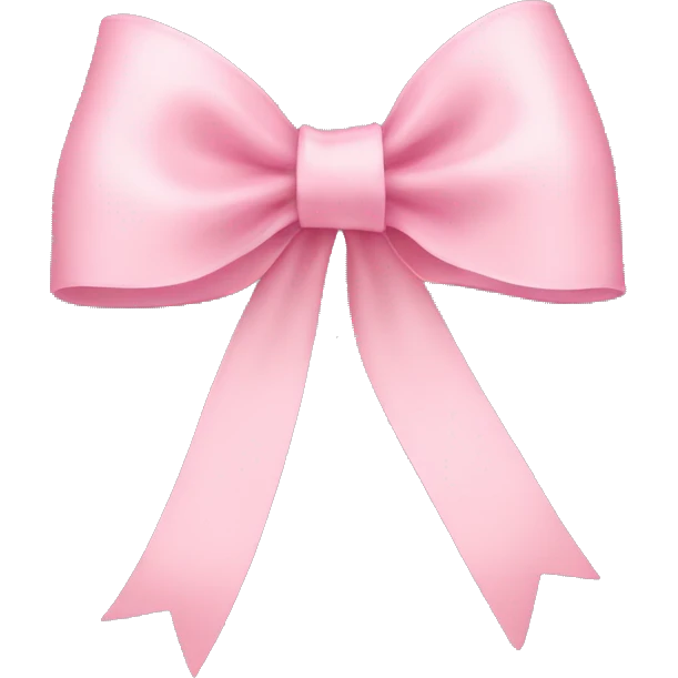 light pink ribbon bow emoji