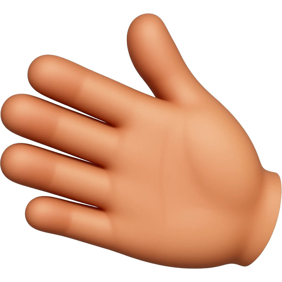 Loudspeaker red hand emoji