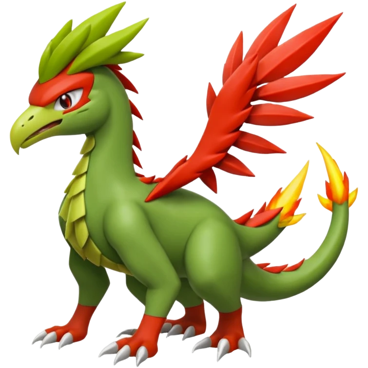 Sceptile-Inteleon-Blaziken-Pokémon-Fakémon-fusion (full body) emoji