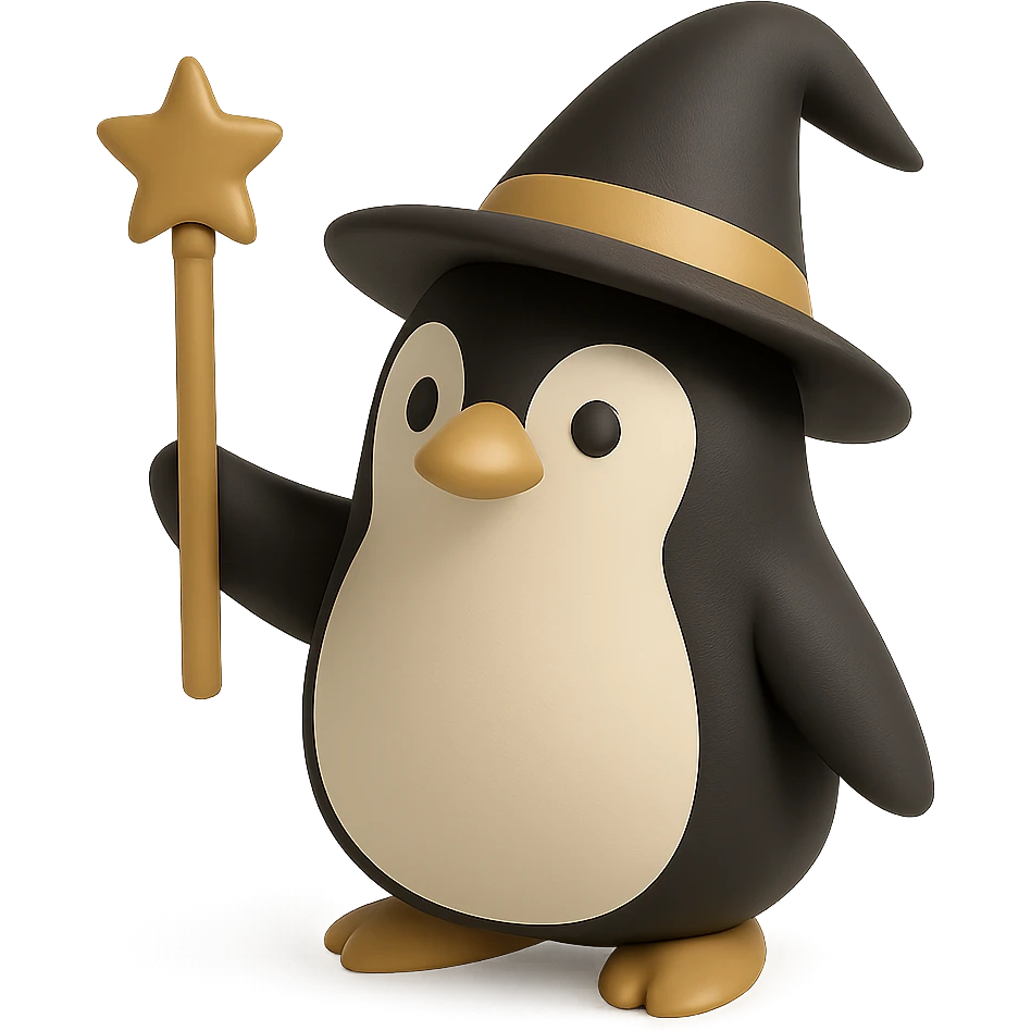 penguin wizard emoji