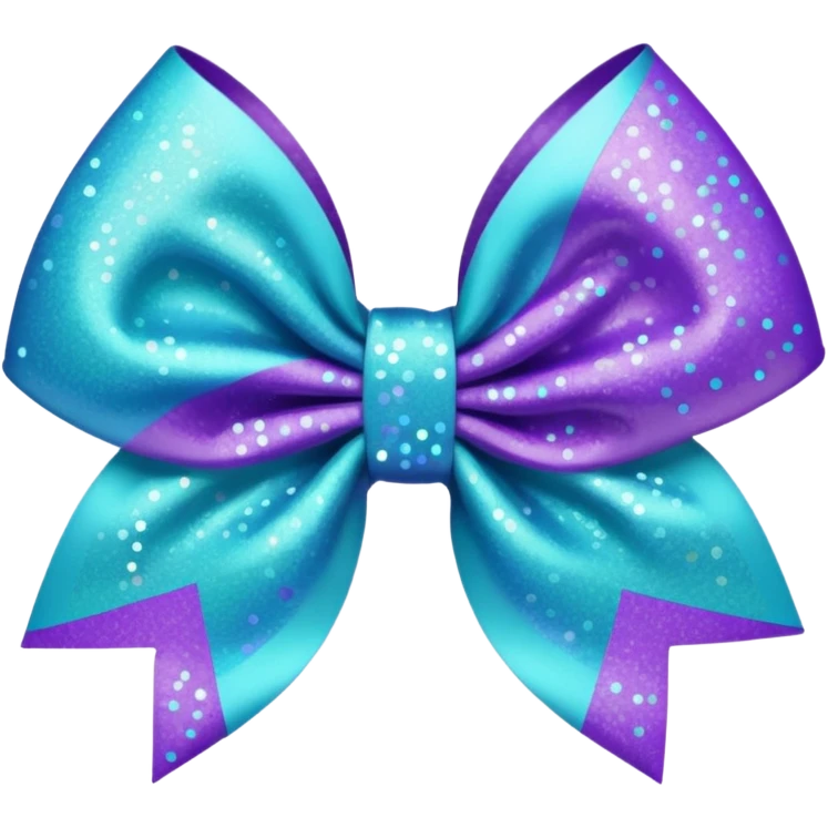 glitter purple and cian hair bow emoji