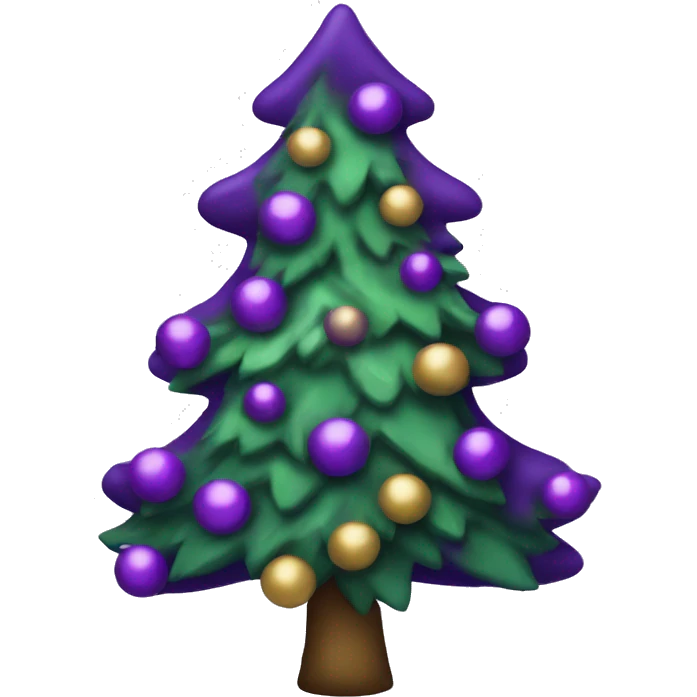 Purple Christmas tree  emoji