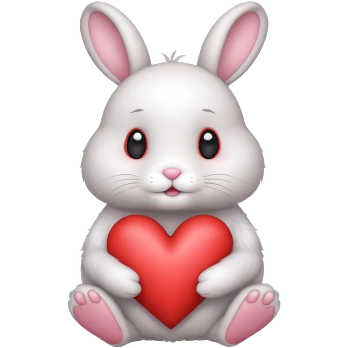 A bunny with a heart emoji