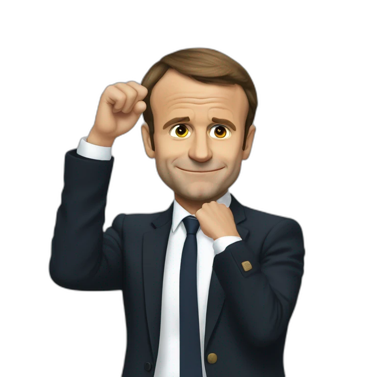 Macron qui dab emoji
