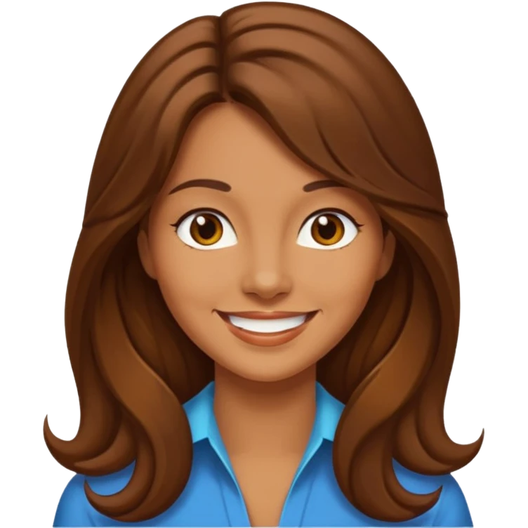 Retro 70s woman face emoji