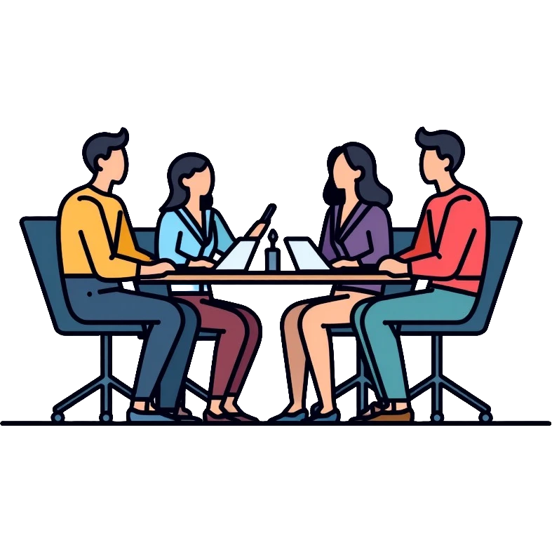 client meeting with business people at conference table emoji