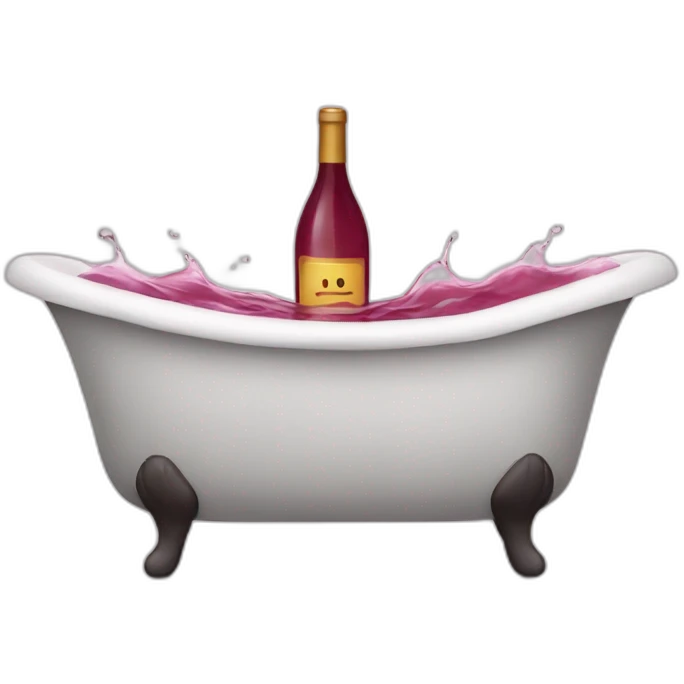 wine in a bathtub emoji