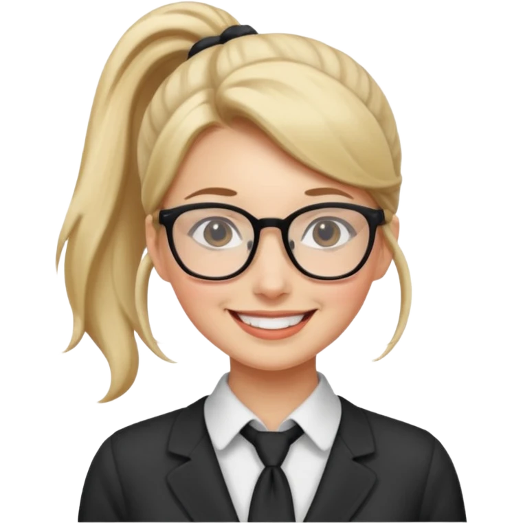 Office lady with high ponytail emoji