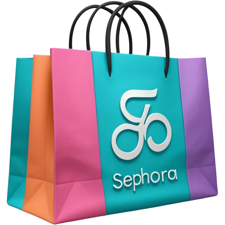 sephora and lululemon shopping bags emoji