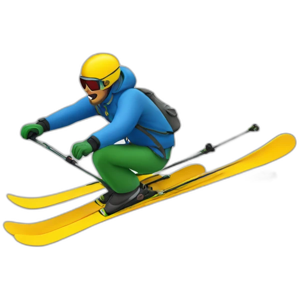 Man skiing over a bottle of buckfast emoji