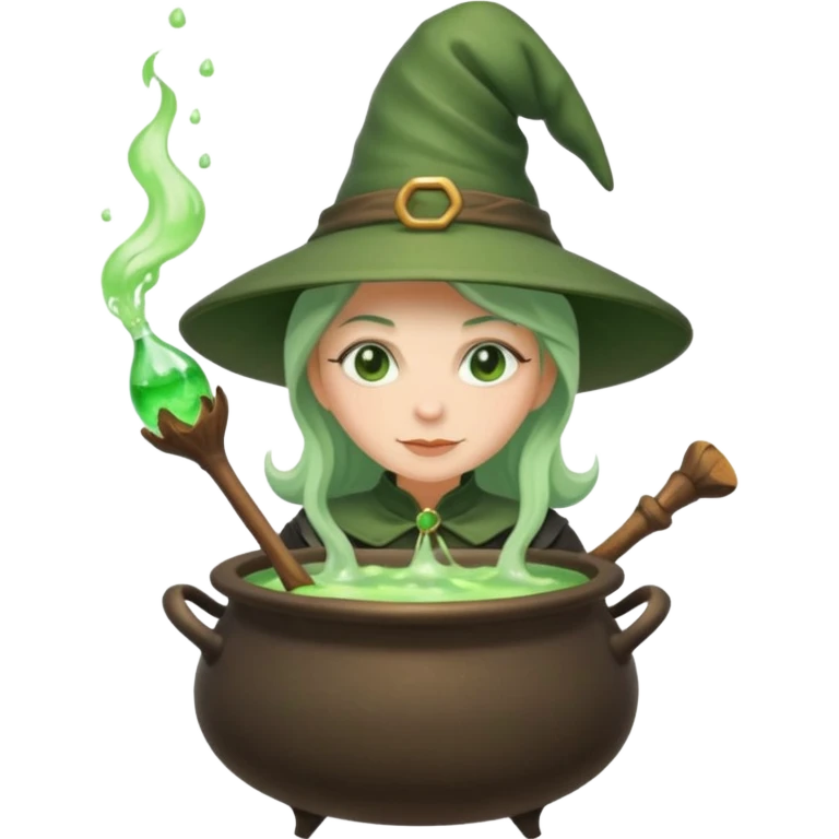 green witch cooking potion emoji