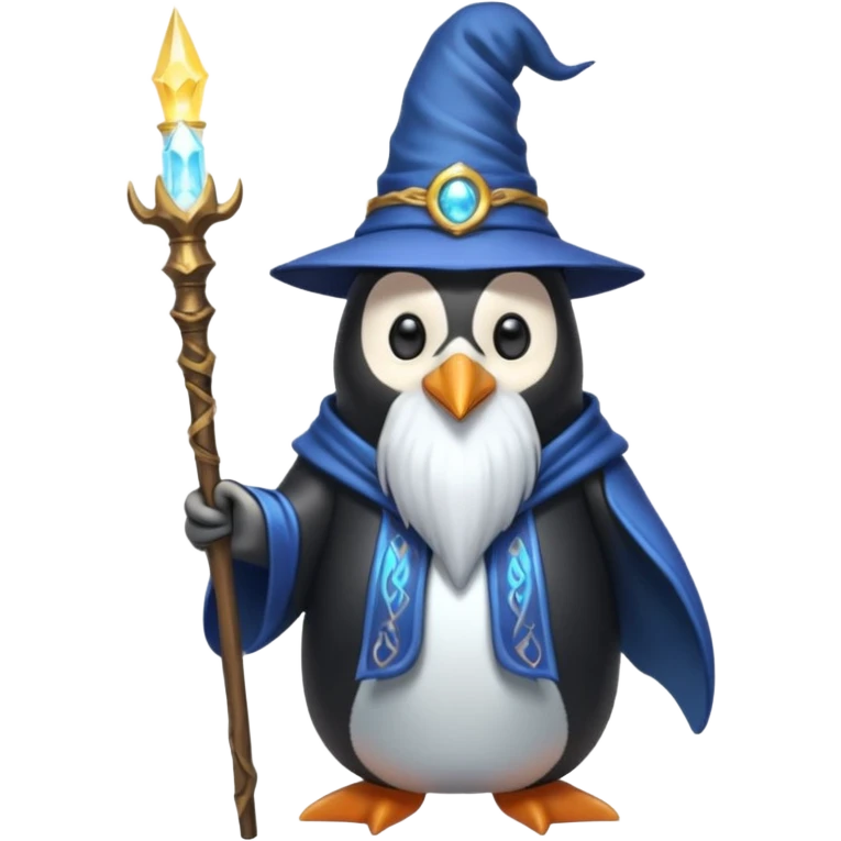 A penguin wizard emoji