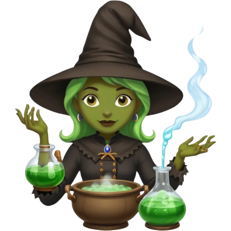 green witch cooking potion emoji