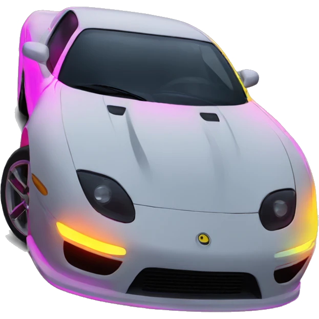 neon sports car emoji