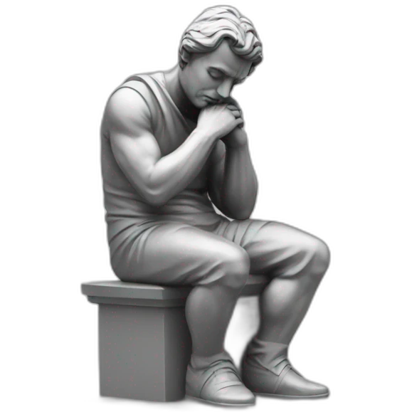 thinker statue  emoji