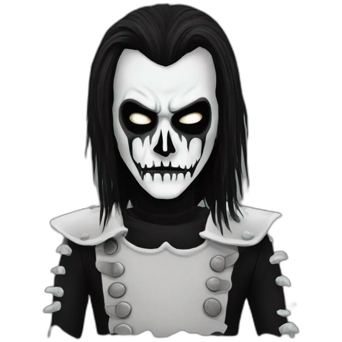 Black metal guitarist corpse paint emoji