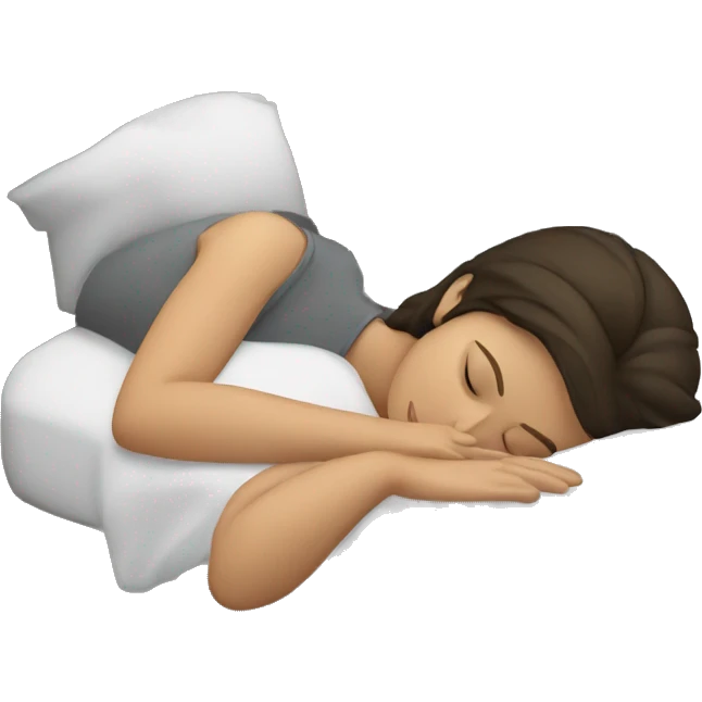 brunette sleeping emoji