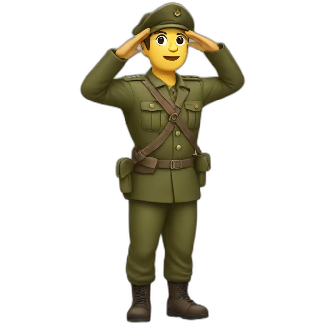 peasants doing a military salute emoji