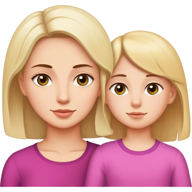 Mom and daughter  emoji