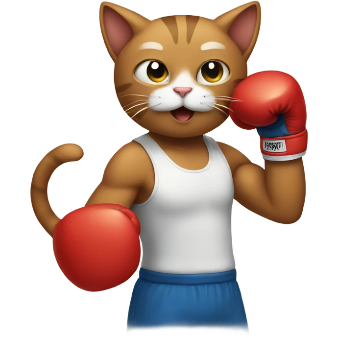 Cat boxing  emoji