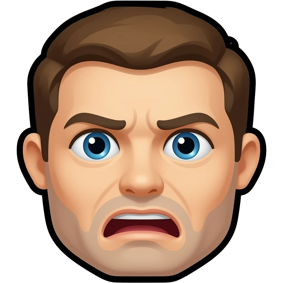 make a scared emoji, make it pixelated and look like from the game pixel survival 2 emoji