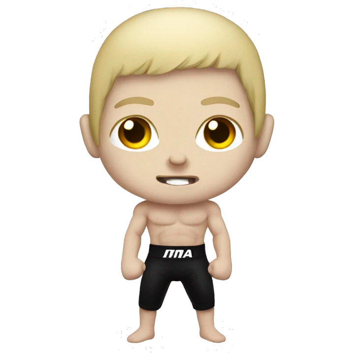 MMA fighter white-skinned in the stand emoji