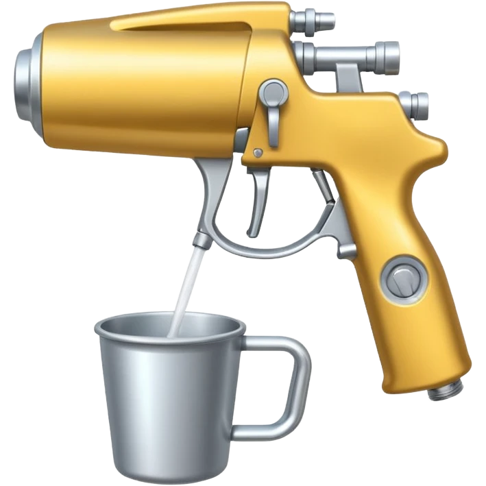 spray gun with cup attached emoji