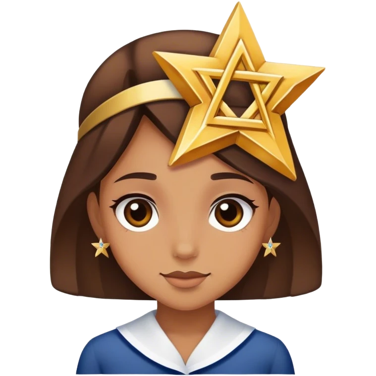 Girls with Jewish star  emoji