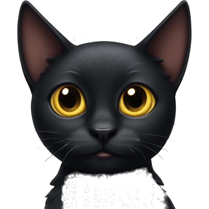 Black cat with wings emoji