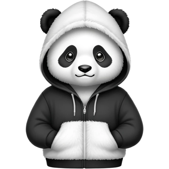 Panda wearing a hoddie emoji