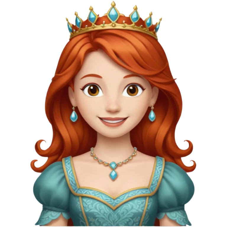 red haired princess emoji