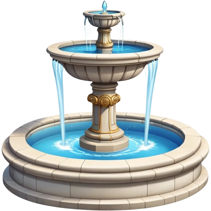 Pool with fountain emoji