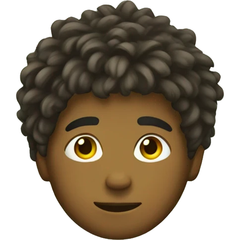 brown boy with grass hair emoji