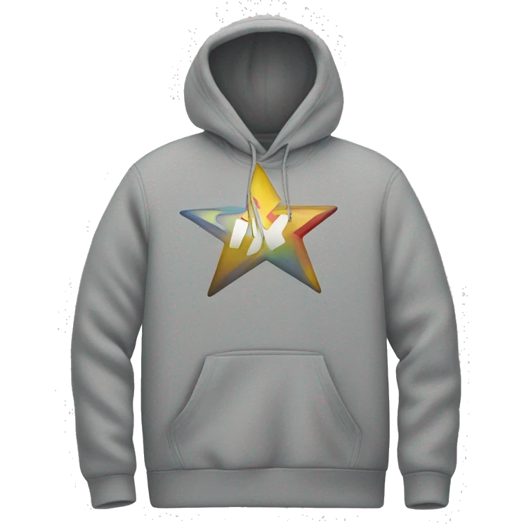 Gray Nike hoodie with a star  emoji