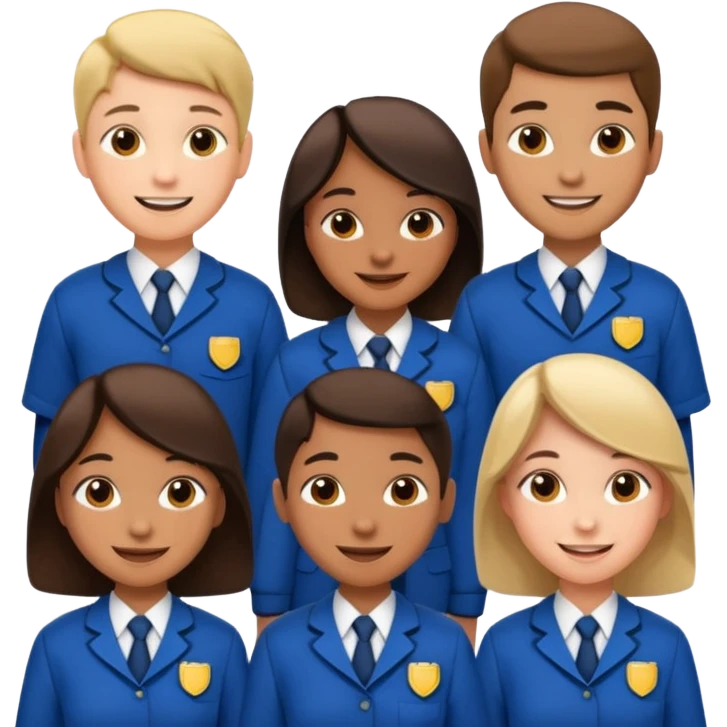 students in school uniforms emoji