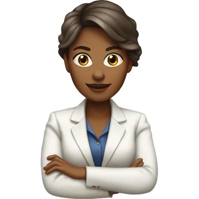 Femme d'affaires blanche et brune emoji