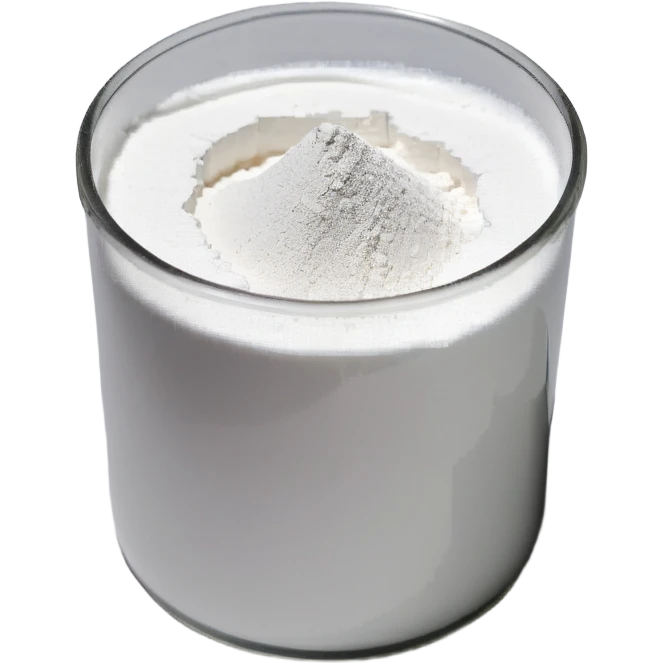 zinc oxide as a white powder in a chemistry beaker emoji