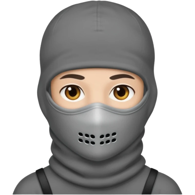 Full balaclava beanie grey skin  emoji