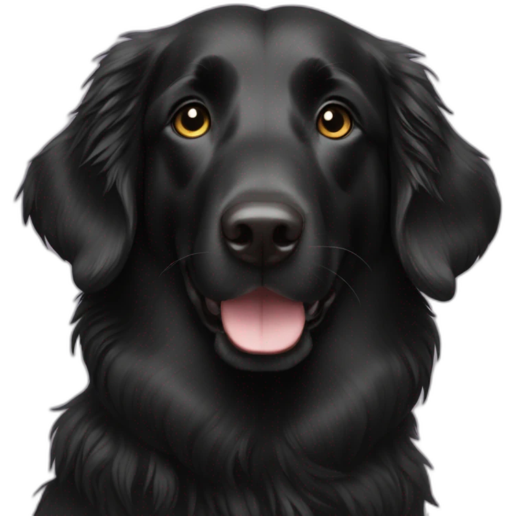Flat coated retriever houdini emoji