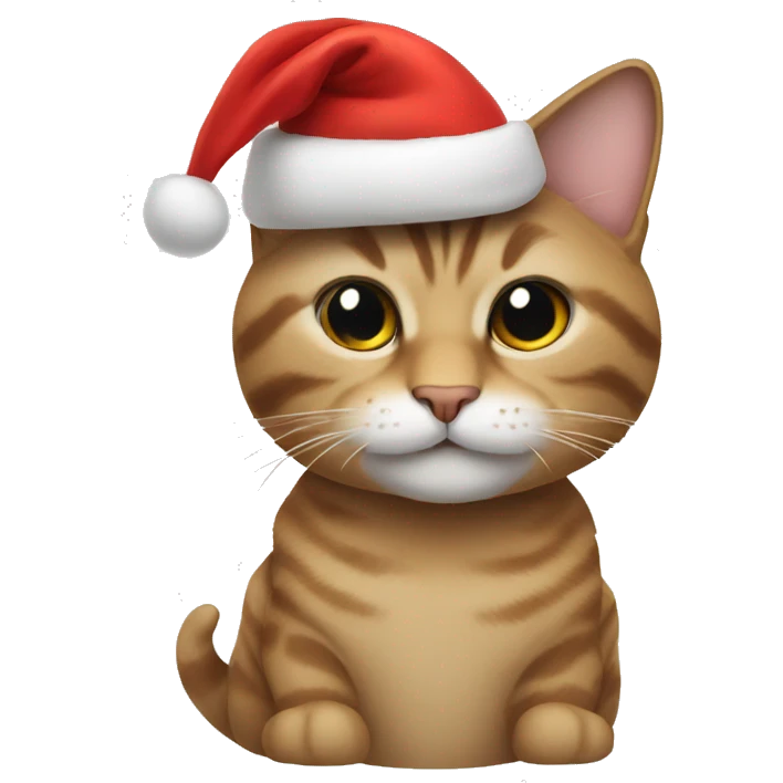 cat wearing christmas hat  emoji