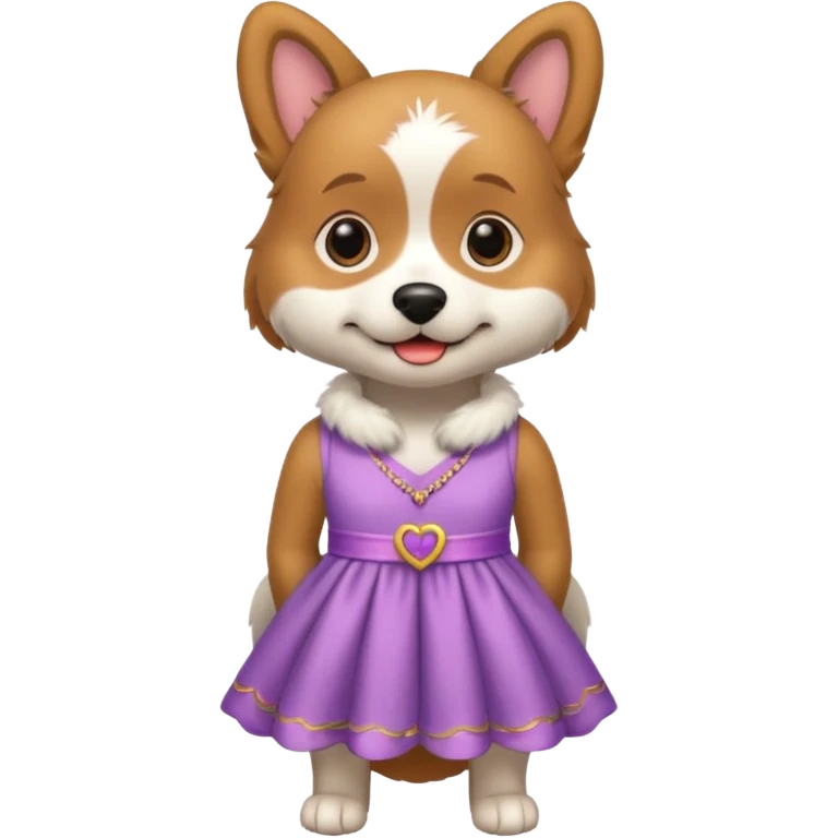 Dog wearing a dress emoji